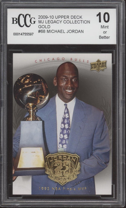 Michael Jordan 2009 - 10 Upper Deck MJ Legacy Collection Gold #68 Beckett 10 - Collector Store LLC