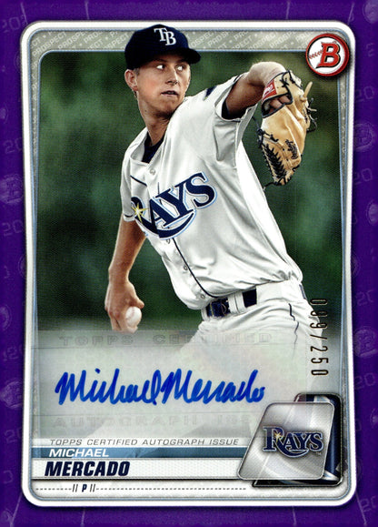 Michael Mercado 2020 Bowman Prospects Purple Auto 099/250 #PA - MIM - Collector Store LLC