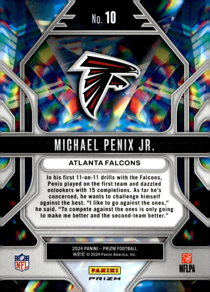 Michael Penix Jr. 2024 Panini Prizm Prizmatic Green Prizm RC #10 - Collector Store LLC