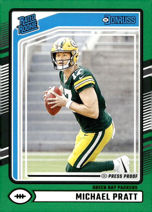 Michael Pratt 2024 Panini Donruss Rated Rookie Press Proof Green RC #339 - Collector Store LLC