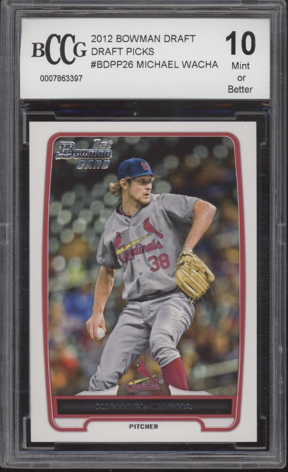 Michael Wacha 2012 Bowman Draft Picks #BDPP26 Beckett 10 - Collector Store LLC