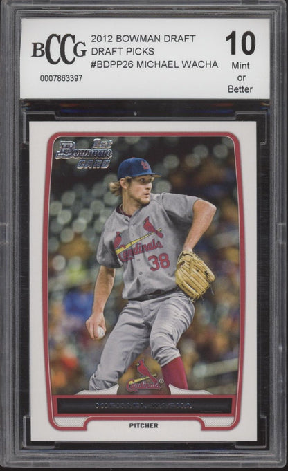 Michael Wacha 2012 Bowman Draft Picks #BDPP26 Beckett 10 - Collector Store LLC