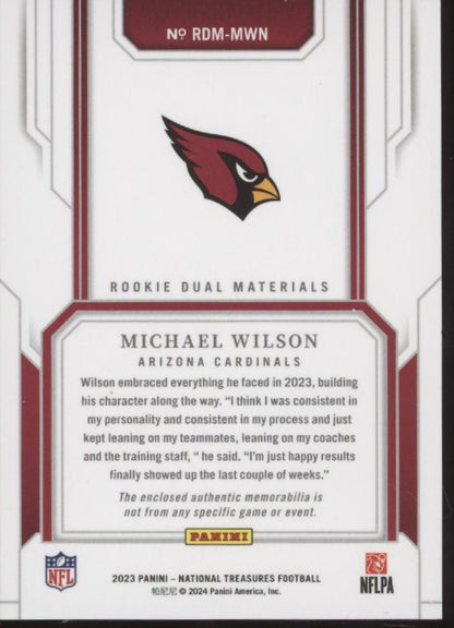 Michael Wilson 2023 Panini National Treasures Swatches RC 05/99 #RDM - MWN - Collector Store LLC
