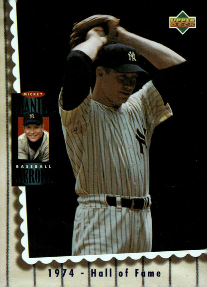 Mickey Mantle 1994 Upper Deck Mantle Heroes 1974 Hall of Fame #71 - Collector Store LLC