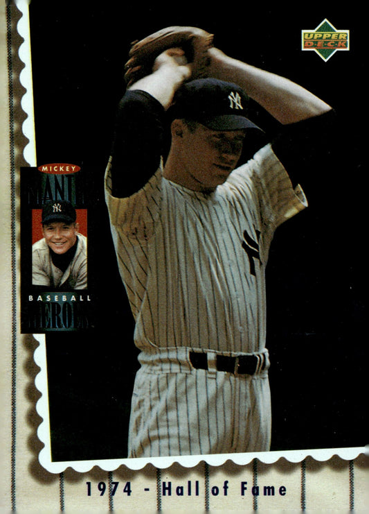 Mickey Mantle 1994 Upper Deck Mantle Heroes 1974 Hall of Fame #71 - Collector Store LLC