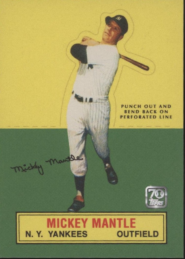 Mickey Mantle 2021 Topps Punch Out 70th Anniversary Reprint #33 - Collector Store LLC