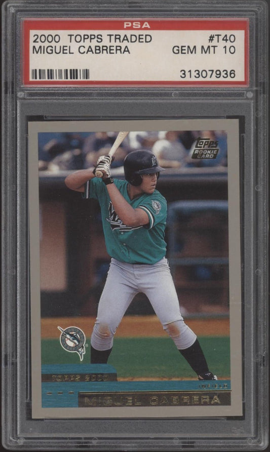 Miguel Cabrera 2000 Topps Traded RC #T40 PSA 10 #1 - Collector Store LLC