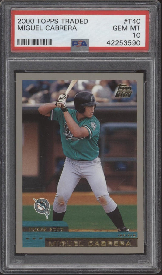 Miguel Cabrera 2000 Topps Traded RC #T40 PSA 10 #2 - Collector Store LLC