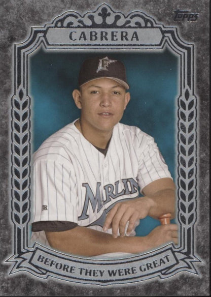 Miguel Cabrera 2014 Topps Before They Were Great #BG - 29 - Collector Store LLC
