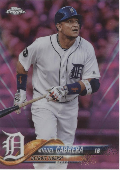 Miguel Cabrera 2018 Topps Chrome Fuchsia Refractor #26 - Collector Store LLC