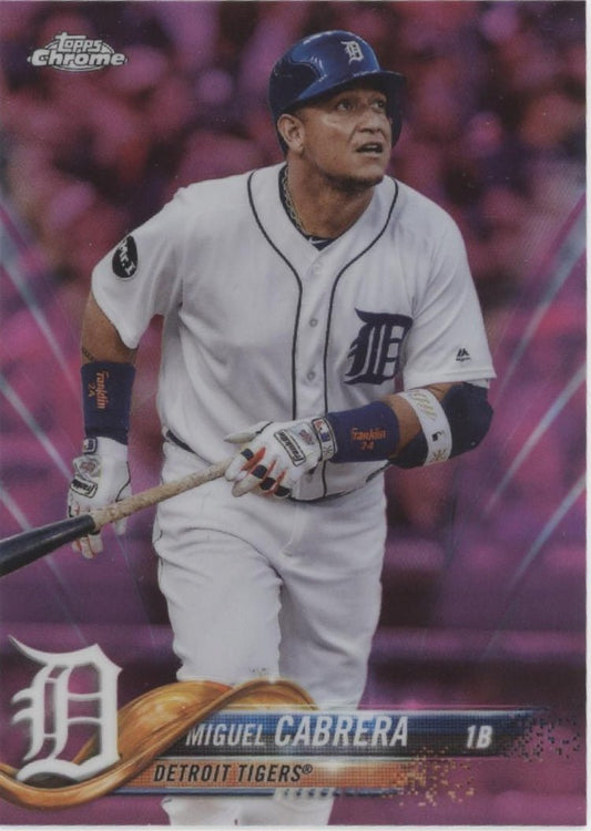 Miguel Cabrera 2018 Topps Chrome Fuchsia Refractor #26 - Collector Store LLC