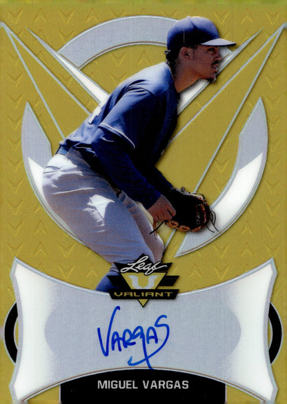 Miguel Vargas 2019 Leaf Caliant Gold Refractor Auto 3/10 #BA - MV1 - Collector Store LLC