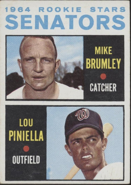 Mike Brumley / Lou Piniella 1964 Topps Senators Rookie Stars RC #167 VG #2 - Collector Store LLC