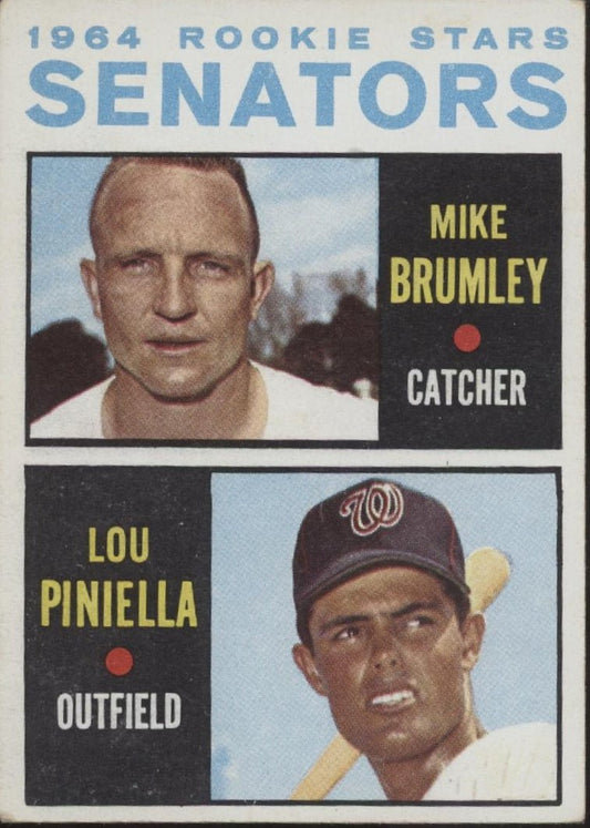 Mike Brumley / Lou Piniella 1964 Topps Senators Rookie Stars RC #167 VG #7 - Collector Store LLC