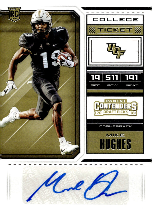 Mike Hughes 2018 Panini Contenders Draft Picks College Ticket RC Auto #294 - Collector Store LLC