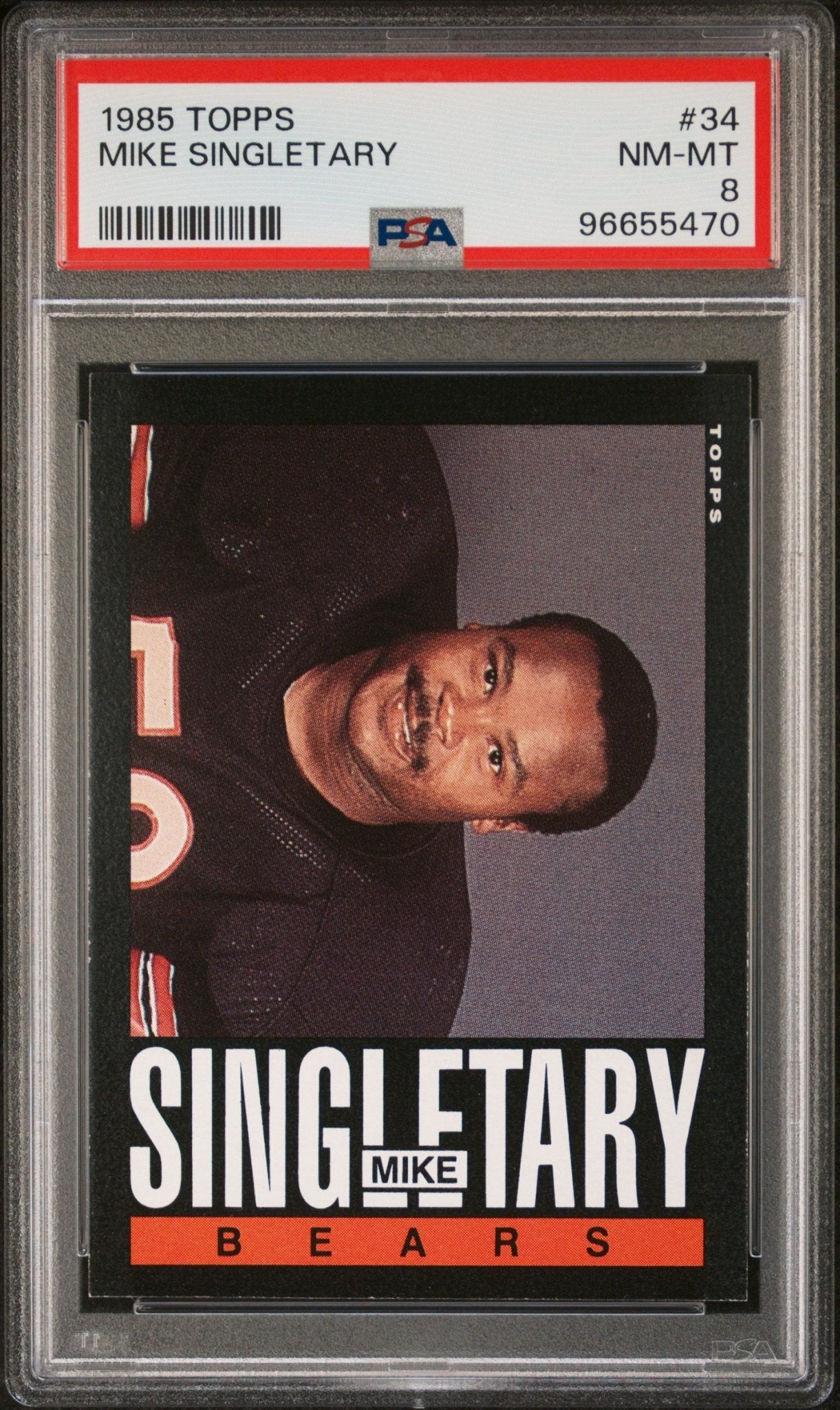 Mike Singletary 1985 Topps #34 PSA 8 - Collector Store LLC