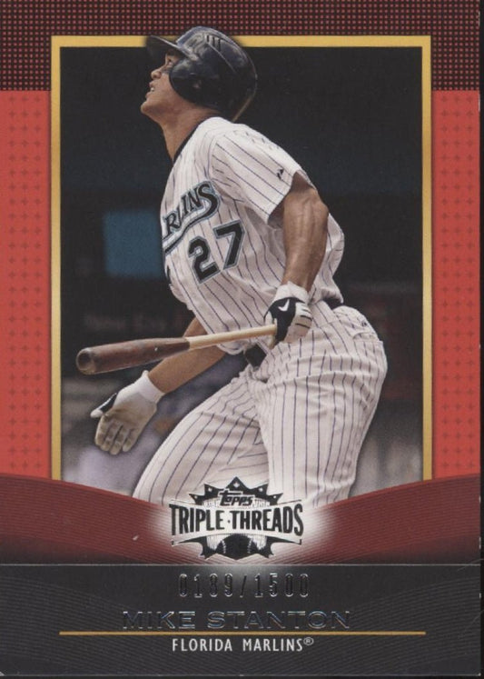 Mike Stanton 2011 Topps Triple Threads Red 0189/1500 #35 - Collector Store LLC