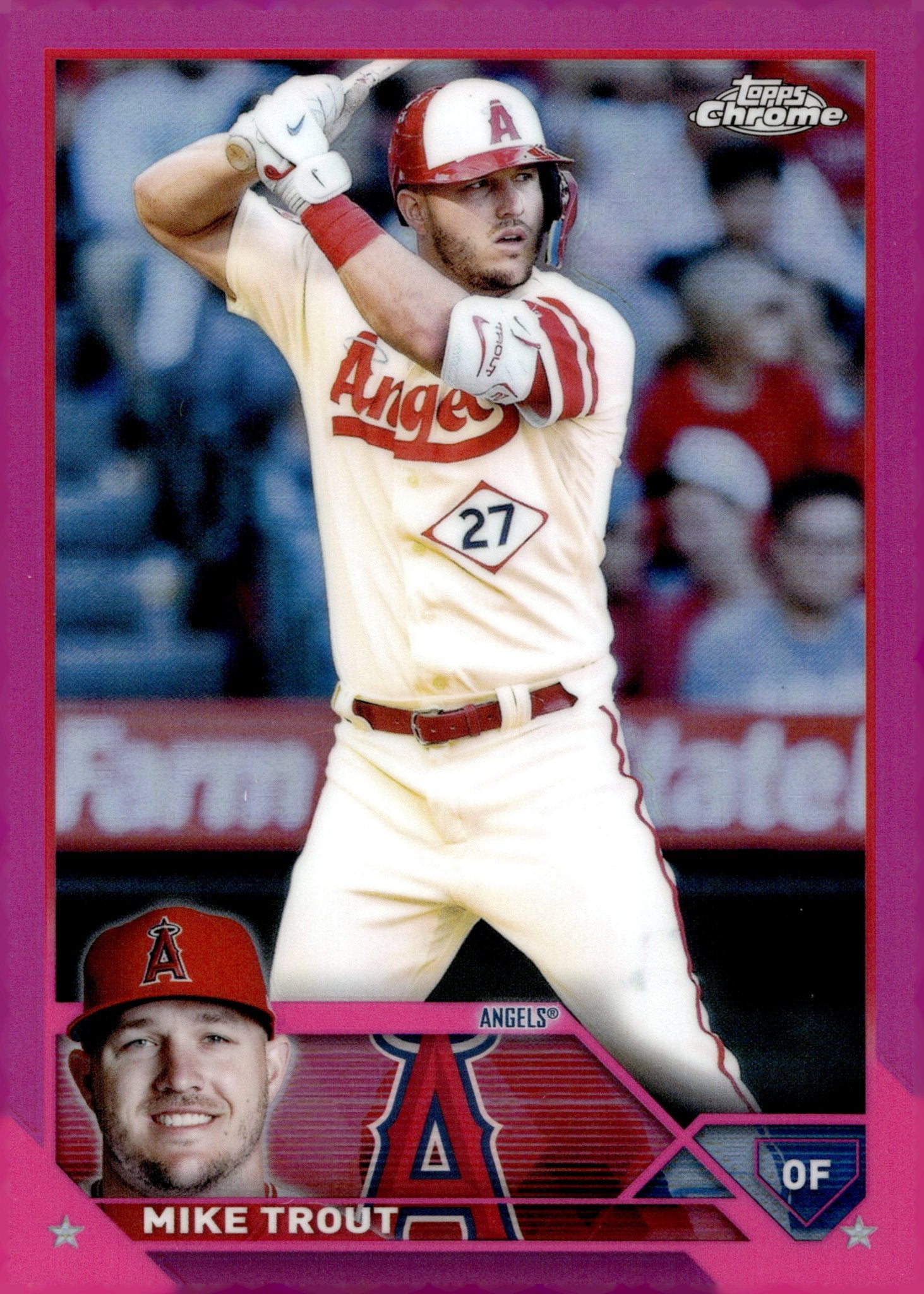 Mike Trout 2023 Topps Chrome Fuchsia Refractor #27 - Collector Store LLC