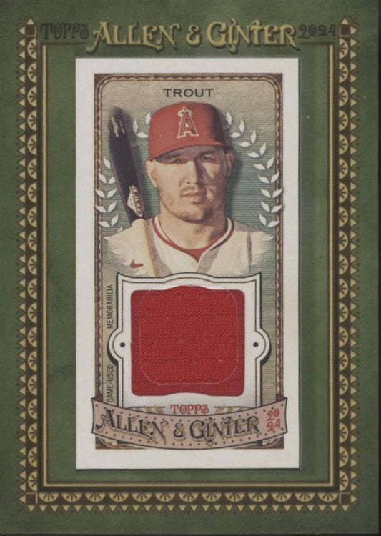 Mike Trout 2024 Topps Allen & Ginter Mini Framed Swatch #MFR - MT - Collector Store LLC