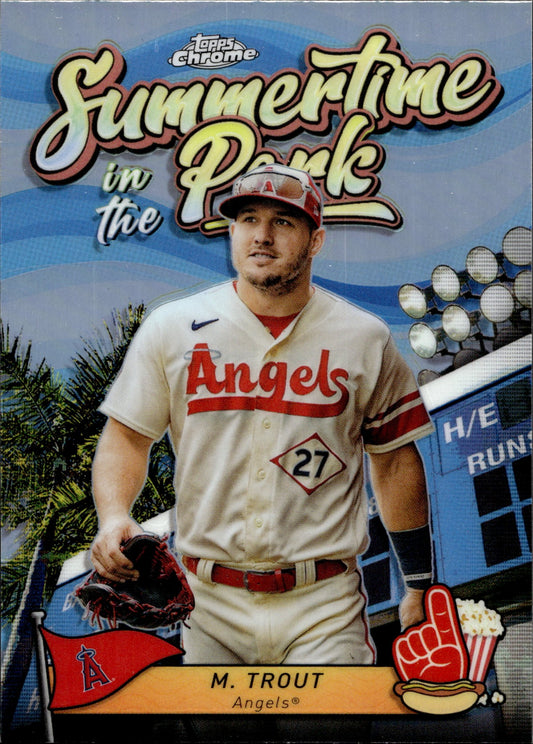 Mike Trout 2024 Topps Chrome Summertime in the Park Refractor #SITP - 10 - Collector Store LLC