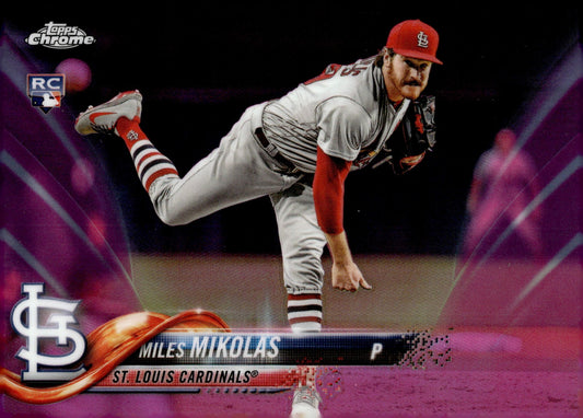 Miles Mikolas 2018 Topps Chrome Update Series Fuchsia Refractor RC #HMT7 - Collector Store LLC