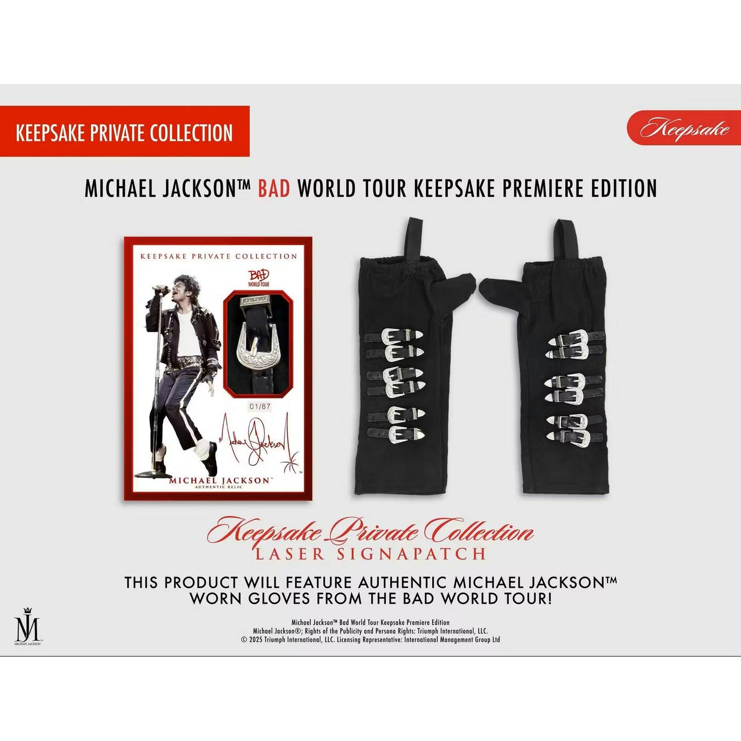Keepsake Michael Jackson: Bad World Tour Premiere Collection Hobby Box