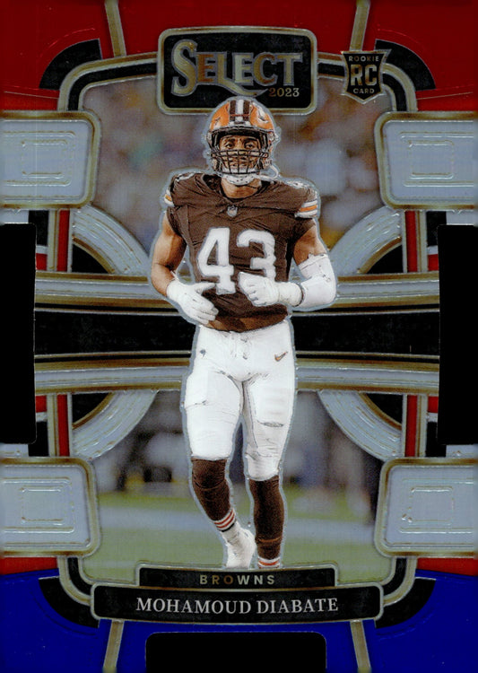 Mohamoud Biabate 2023 Panini Select Die - Cut Red White & Blue Prizm RC #23 - Collector Store LLC