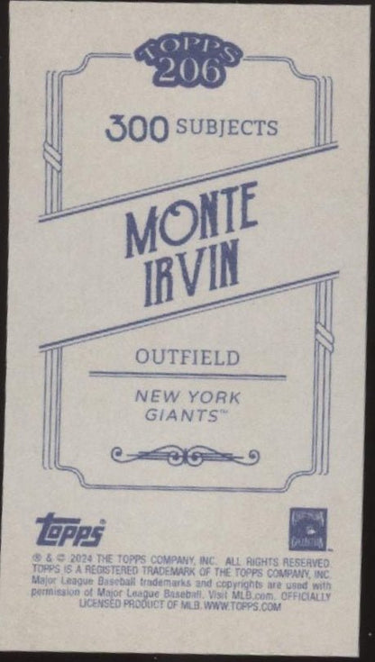 Monte Irvin 2024 Topps 206 Mini - Collector Store LLC