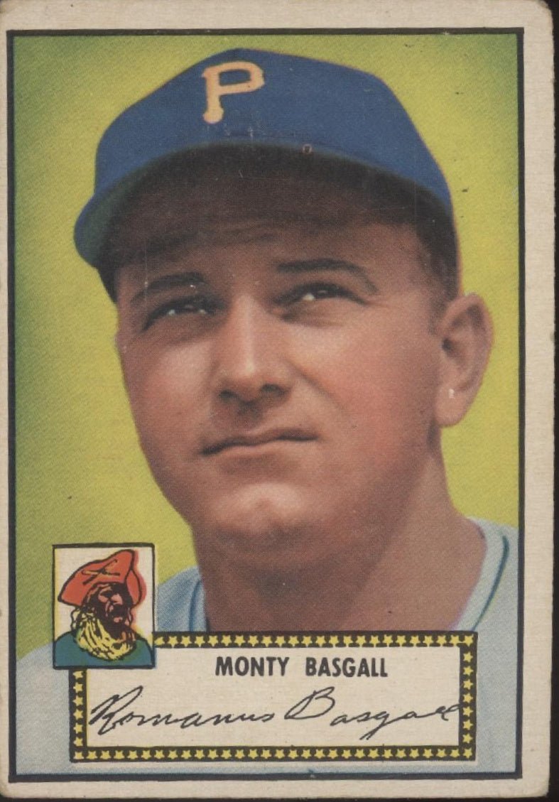 Monty Basgall 1952 Topps RC #12 Pittsburgh Pirates VG - Collector Store LLC