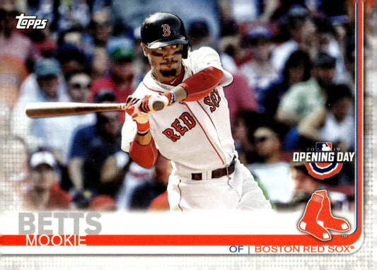 Mookie Betts 2019 Topps Opening Day Batting Horizontal #33 - Collector Store LLC