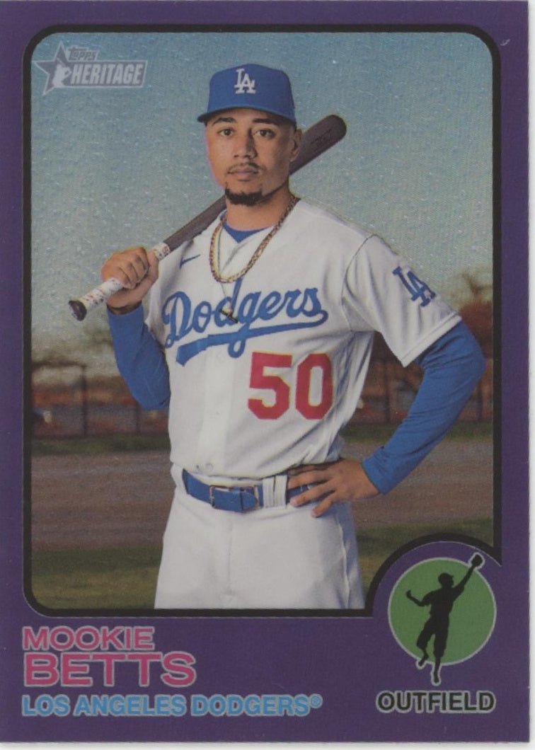 Mookie Betts 2022 Topps Chrome Heritage Purple Refractor #386 - Collector Store LLC