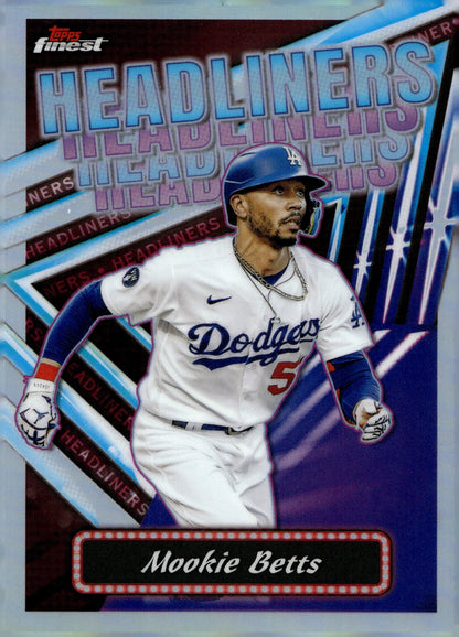 Mookie Betts 2023 Topps Finest Headliners Refractor #FH - 18 - Collector Store LLC