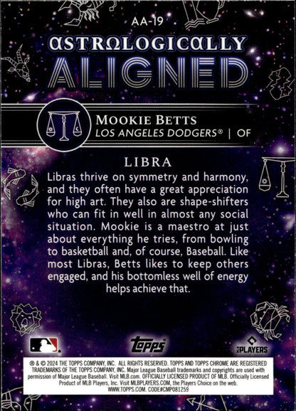 Mookie Betts 2024 Topps Chrome Cosmic Astrologically Aligned Refactor #AA - 19 - Collector Store LLC