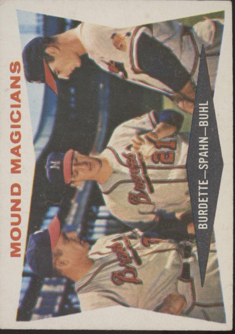 Mound Magicians 1960 Topps Burdette / Spahn / Buhl #230 VG - EX #2 - Collector Store LLC