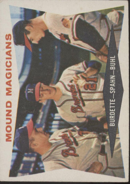 Mound Magicians 1960 Topps Burdette / Spahn / Buhl #230 VG - EX #2 - Collector Store LLC