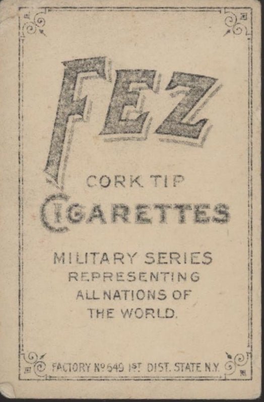 Mounted Royal Life Guard Officer 1910 T79 Fez Cigarettes Military Series #649 VG - Collector Store LLC