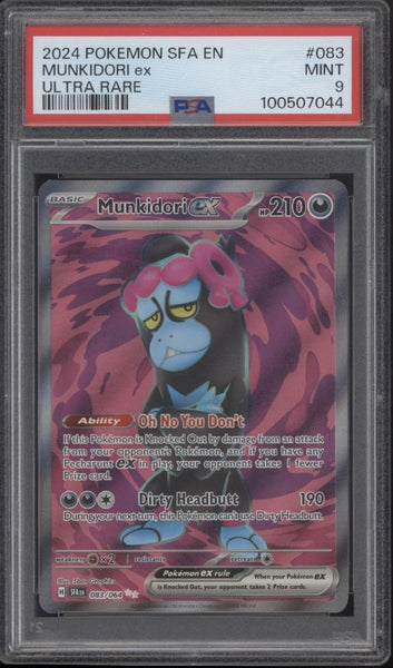 Munkidori ex Pokemon Shrouded Fable Ultra Rare #083 PSA 9 - Collector Store LLC Munkidori ex Pokemon Shrouded Fable Ultra Rare #083 PSA 9 - Collector Store LLC