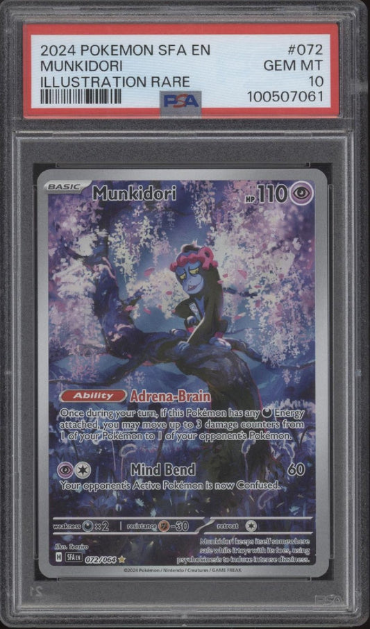 Munkidori Pokemon Shrouded Fable Illustration Rare 072 PSA 10 - Collector Store LLC