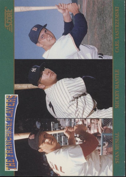 Musial / Mantle / Yastrzemski 1992 Score The Franchise Players #4 - Collector Store LLC