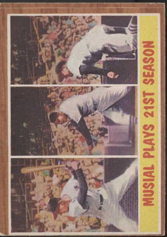 Musial Plays 21st Season 1962 Topps Stan Musial #317 St. Louis Cardinals VG - EX - Collector Store LLC