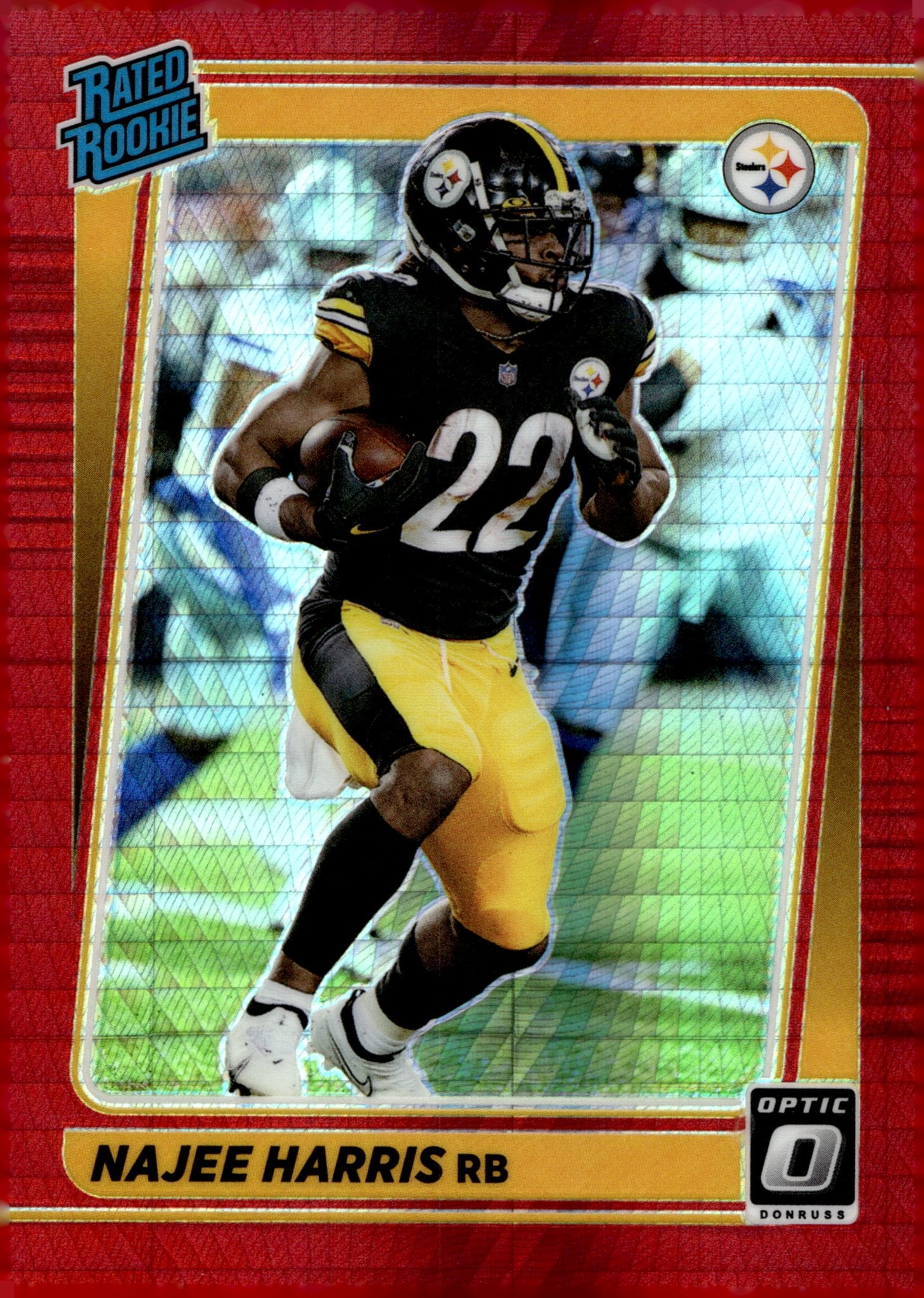 Najee Harris 2021 Panini Donruss Optic Rated Rookie Red Prism Prizm RC #213 - Collector Store LLC