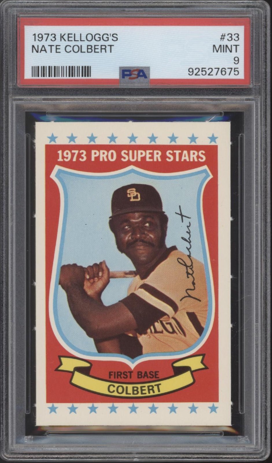 Nate Colbert 1973 Kellogg's #33 PSA 9 - Collector Store LLC