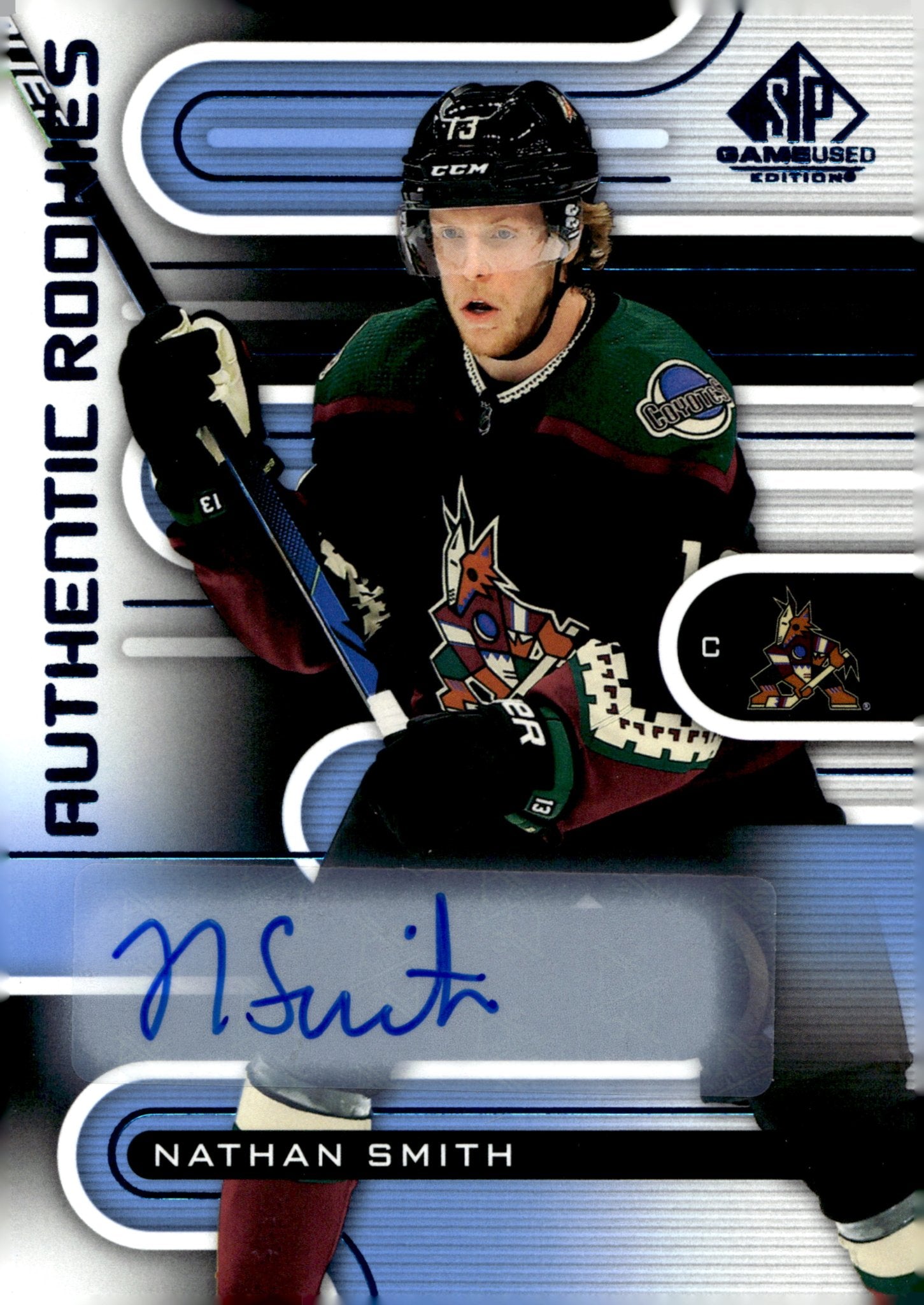 Nathan Smith 2022 - 23 Upper Deck SP Game Used Edition RC Auto #190 - Collector Store LLC