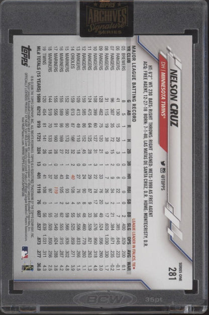 Nelson Cruz 2022 Topps Archives Auto 82/99 #281 - Collector Store LLC
