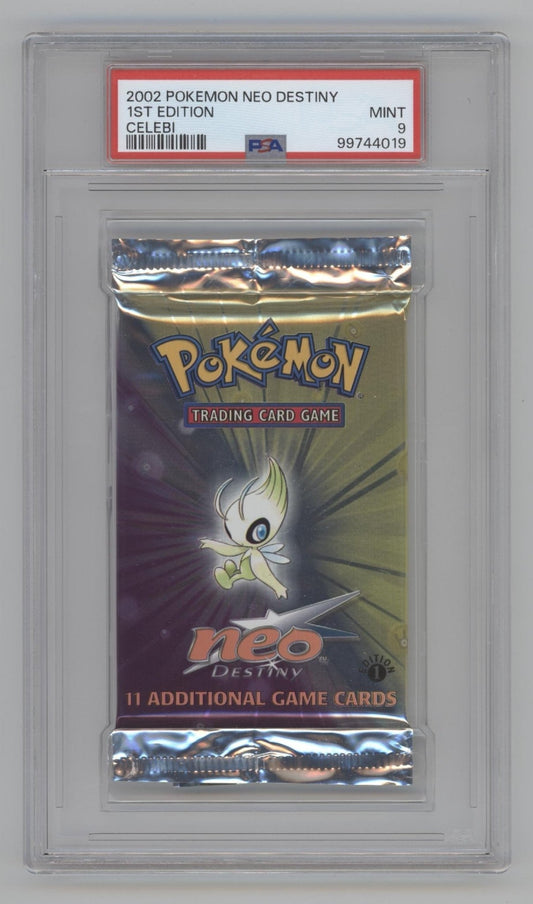 Neo Destiny Pokemon 1st Edition Celebi Booster Pack PSA 9 2 - Collector Store LLC