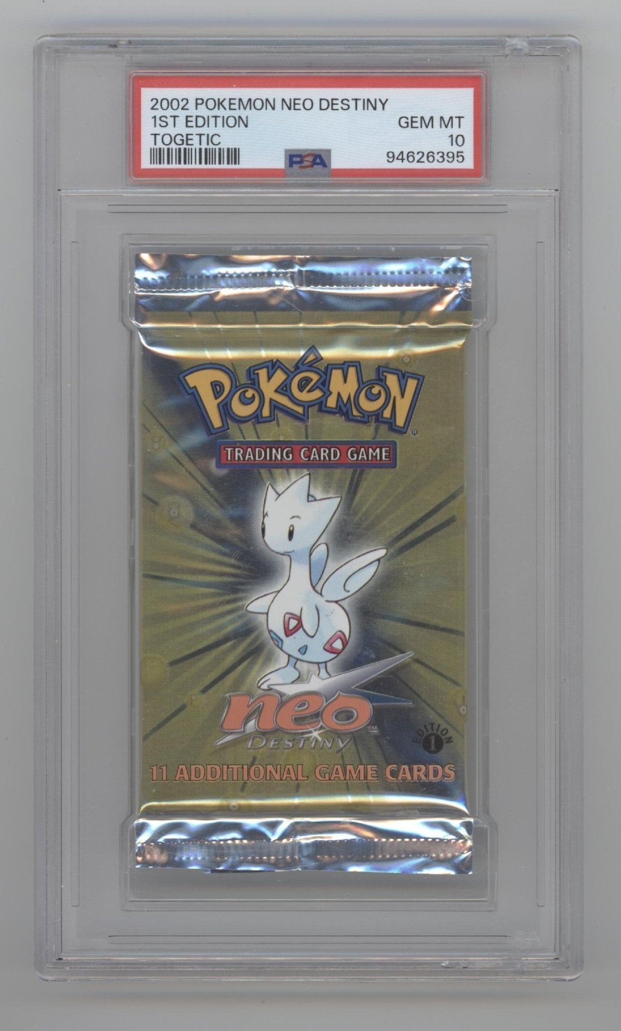 Neo Destiny Pokemon 1st Edition Togetic Booster Pack PSA 10 - Collector Store LLC