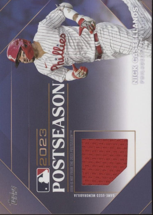 Nick Castellanos 2024 Topps Series 1 Post Season Performance Swatch 98/99 - Collector Store LLC
