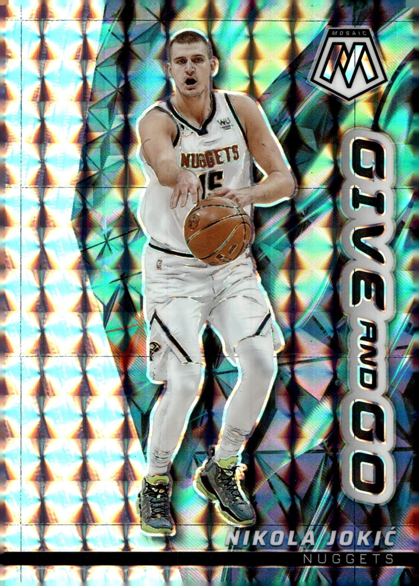 Nikola Jokic 2022 - 23 Panini Mosaic Give & Go Prizm #15 - Collector Store LLC