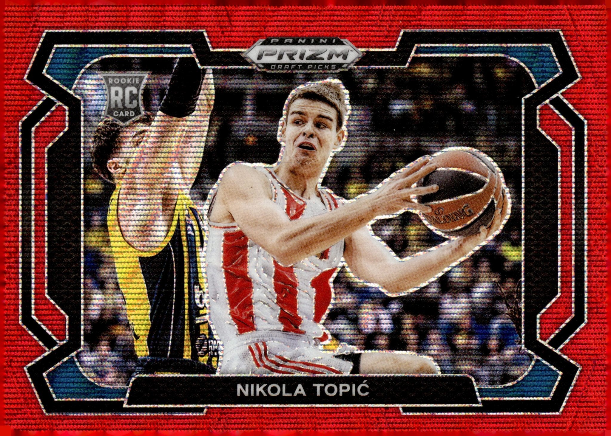 Nikola Topic 2024 Panini Prizm Draft Picks Variation Red Wave Prizm RC ...