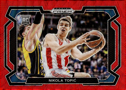 Nikola Topic 2024 Panini Prizm Draft Picks Variation Red Wave Prizm RC #10 - Collector Store LLC